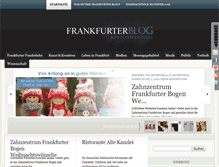 Tablet Screenshot of frankfurter-blog.de